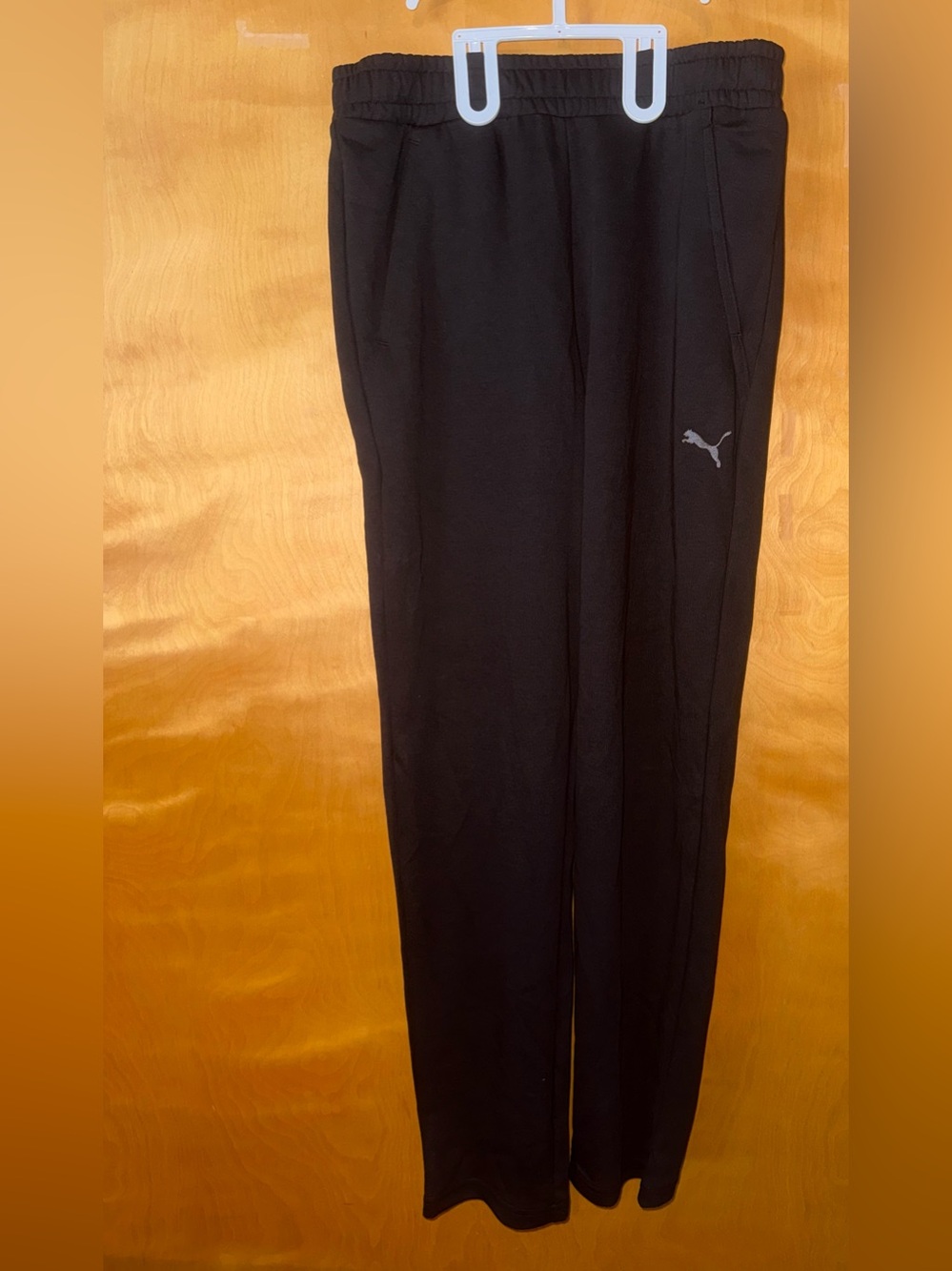 Puma Black Men's Slim Jogger Pants with Logo